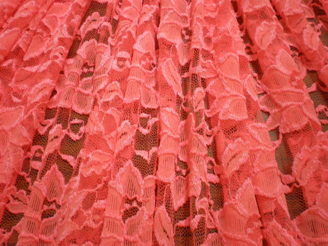 1.Coral Romance Flower Lace